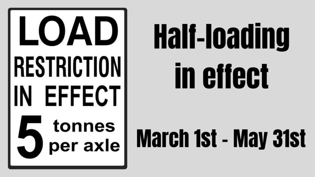 Load restriction sign